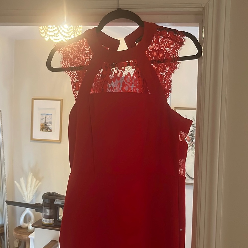 Short red dress